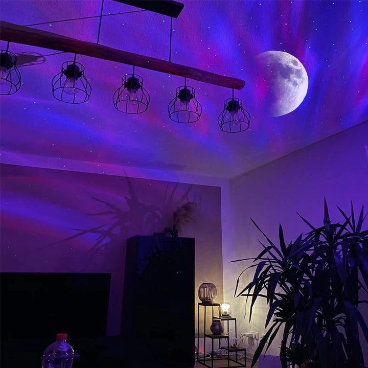 Transform Your Space with the Aurora Borealis Starlight Projector - LED Galaxy Night Light for Bedrooms and Home Decor