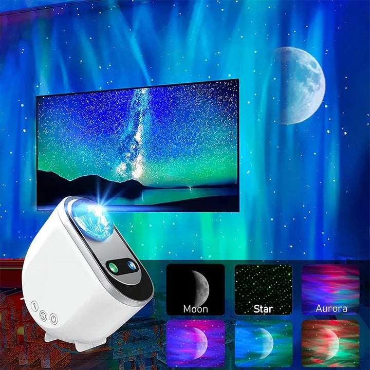 Transform Your Space with the Aurora Borealis Starlight Projector - LED Galaxy Night Light for Bedrooms and Home Decor
